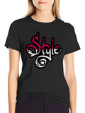 Stylish Mens Black Style Graphic T-Shirt