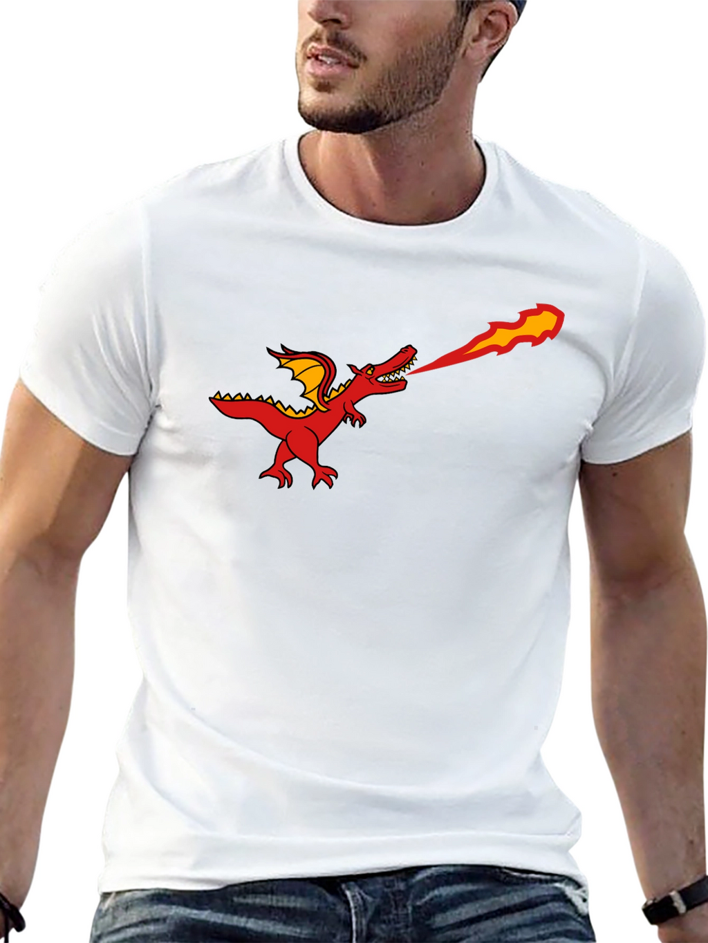 Fire Breathing Dragon T-Shirt - Graphic Tee