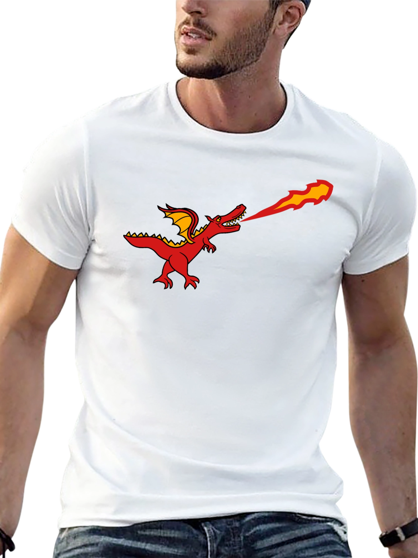 Fire Breathing Dragon T-Shirt - Graphic Tee