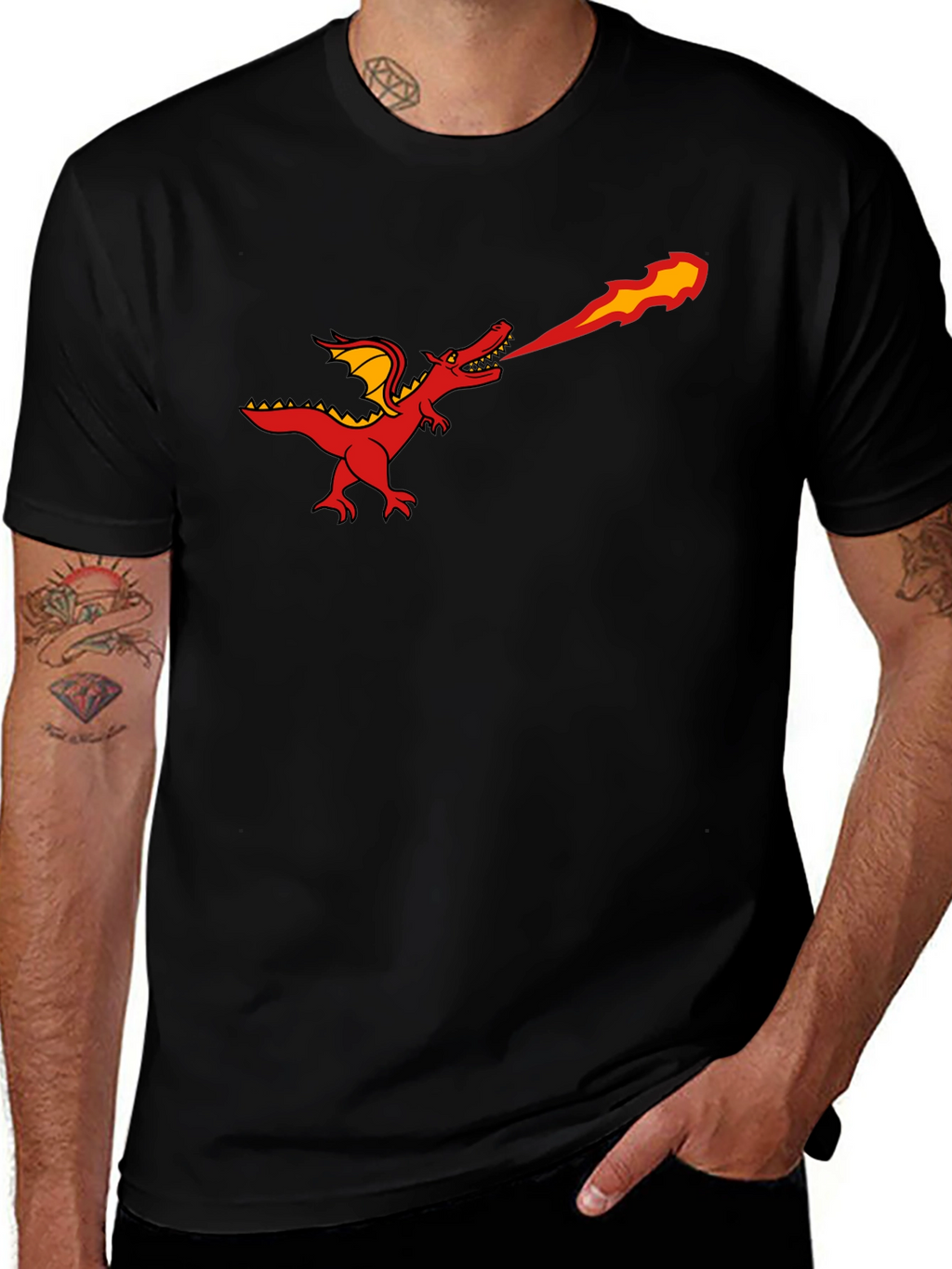 Fire Breathing Dragon T-Shirt - Graphic Tee