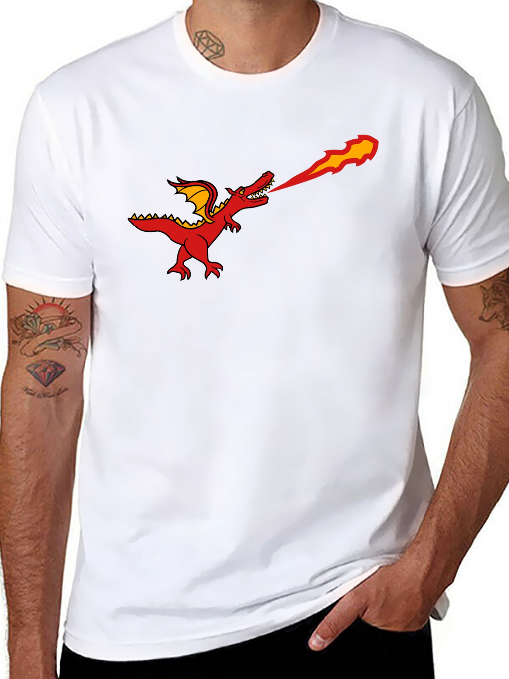 Fire Breathing Dragon T-Shirt - Graphic Tee