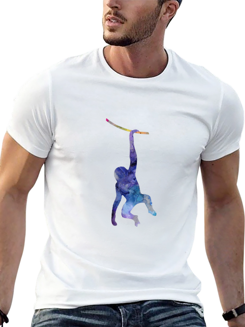 Monkeying Around: Mens Black Graphic T-Shirt