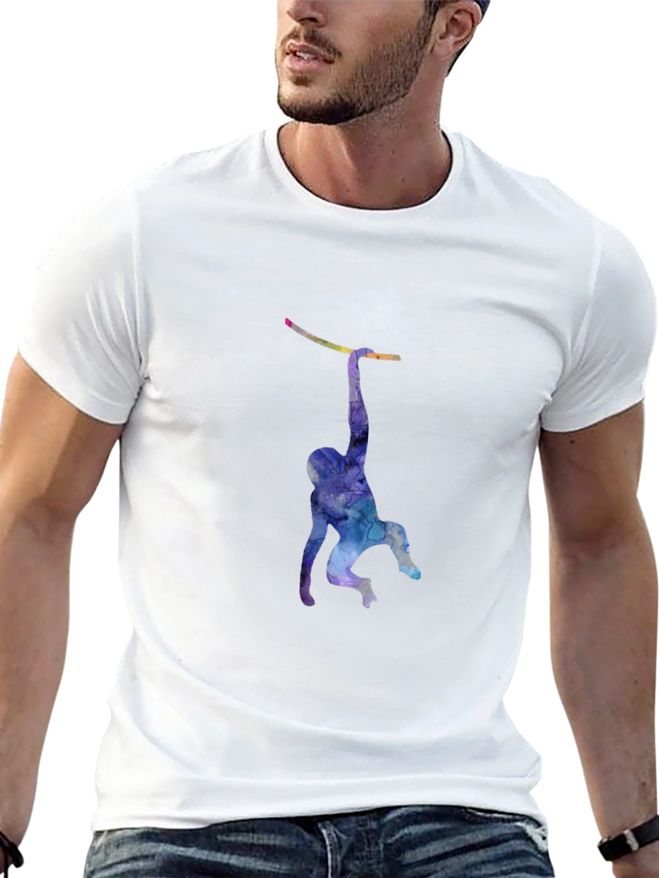 Monkeying Around: Mens Black Graphic T-Shirt