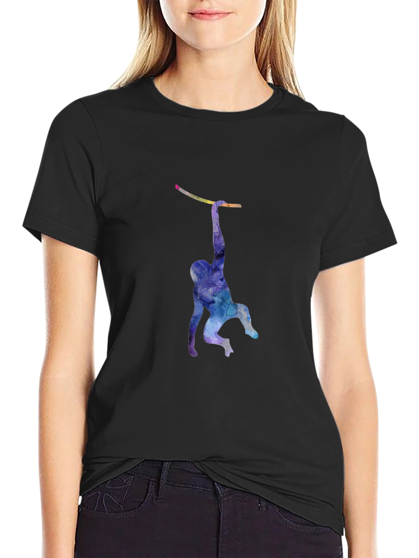 Monkeying Around: Mens Black Graphic T-Shirt