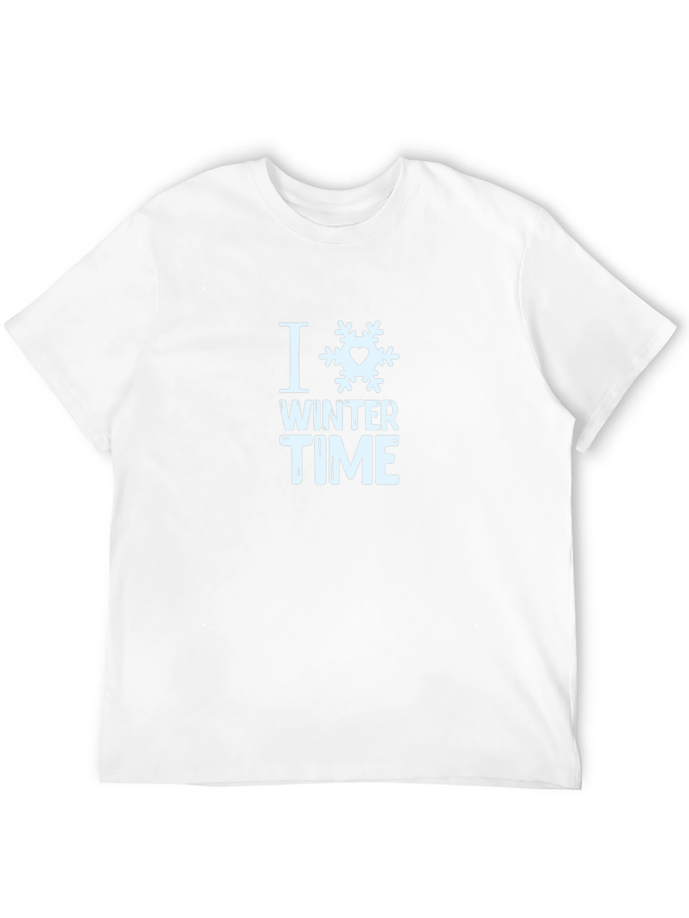 I Love Winter Time Black T-Shirt
