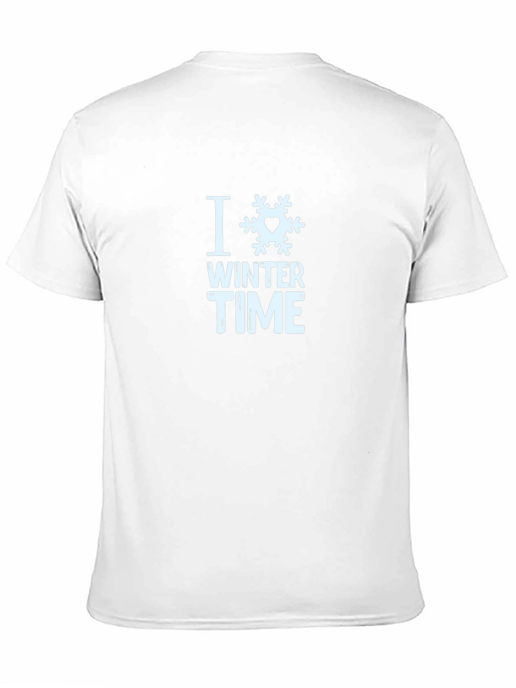 I Love Winter Time Black T-Shirt