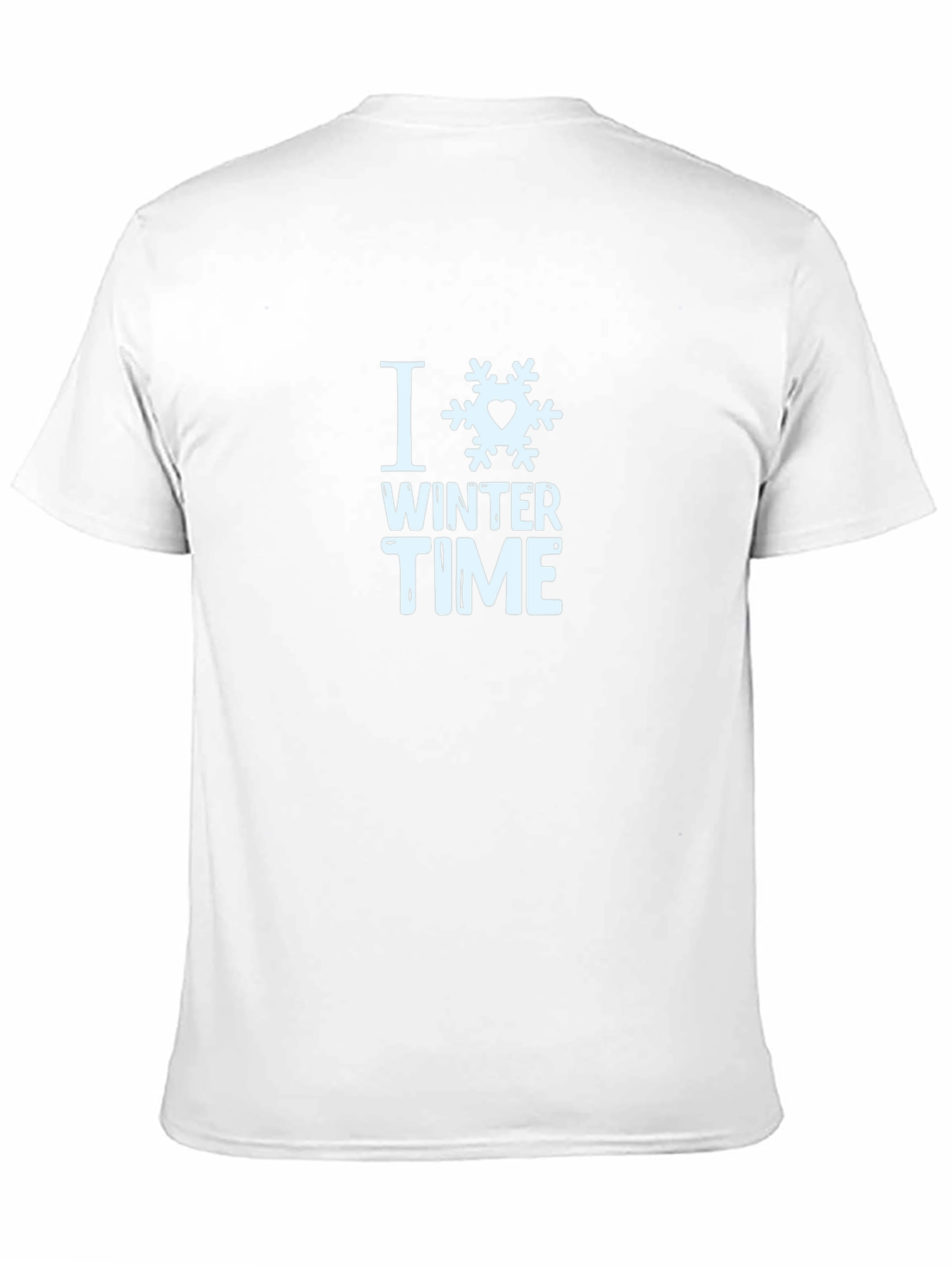 I Love Winter Time Black T-Shirt