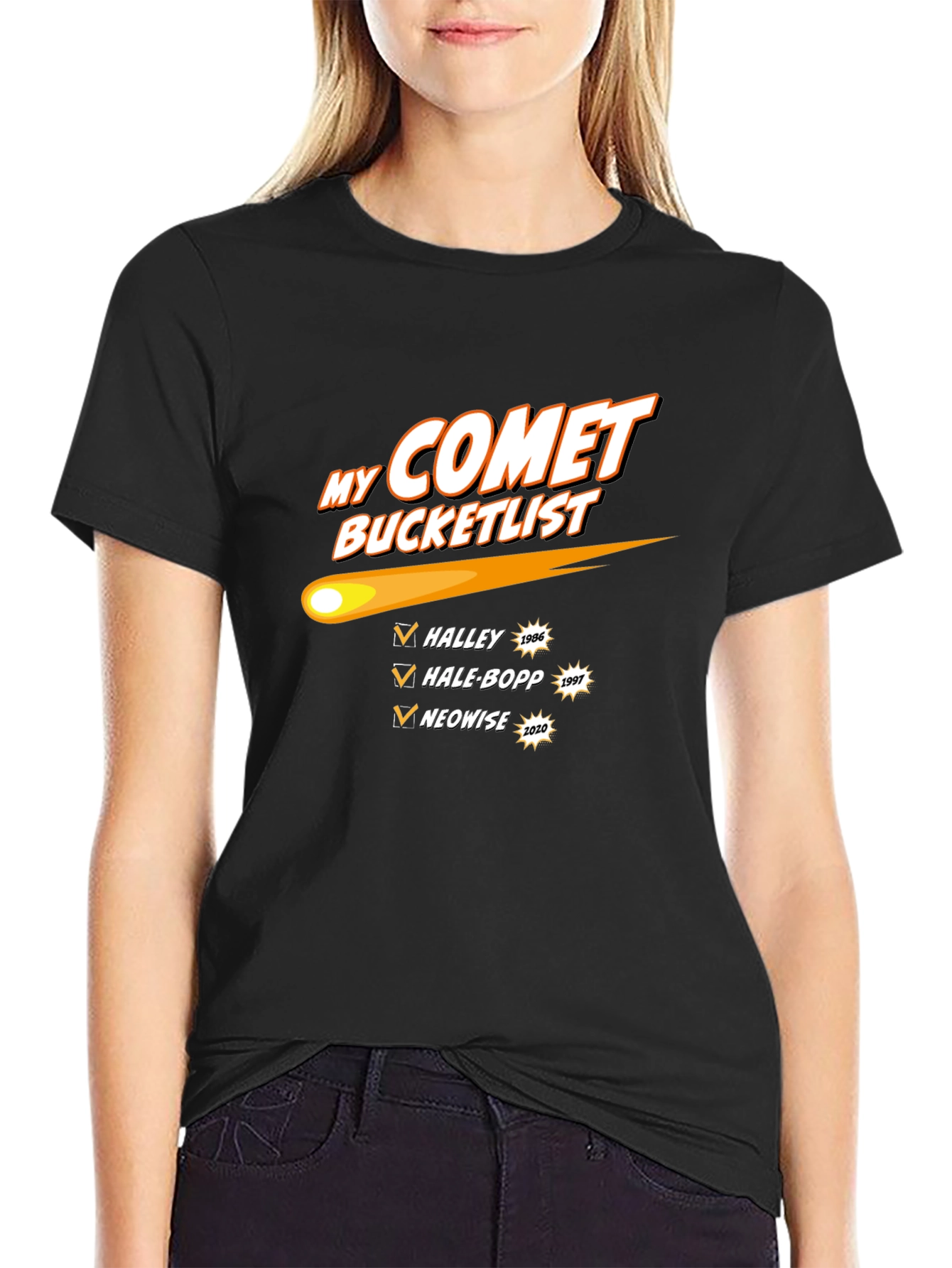 Comet Bucket List Graphic T-Shirt - Astronomy Tee