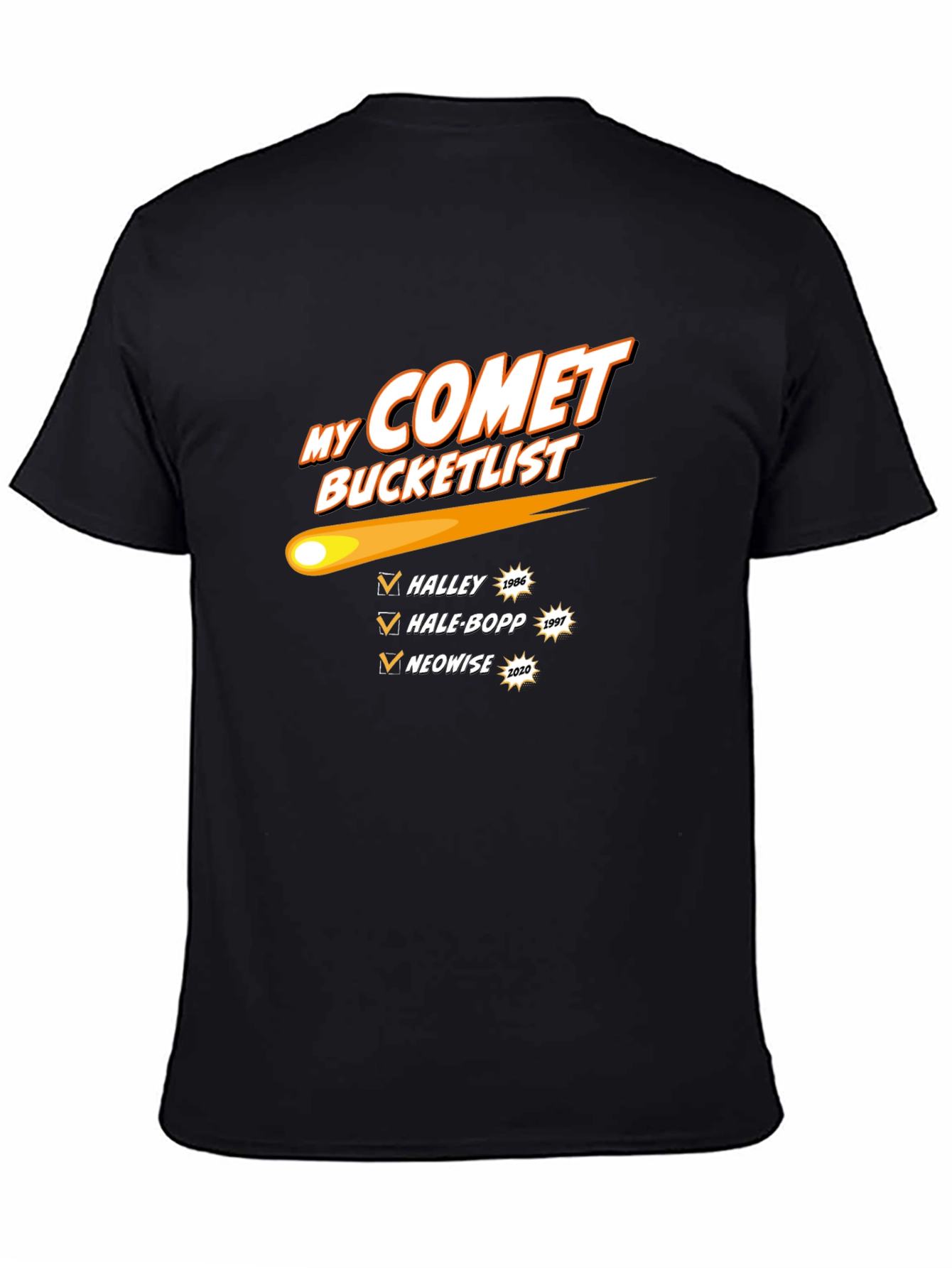 Comet Bucket List Graphic T-Shirt - Astronomy Tee