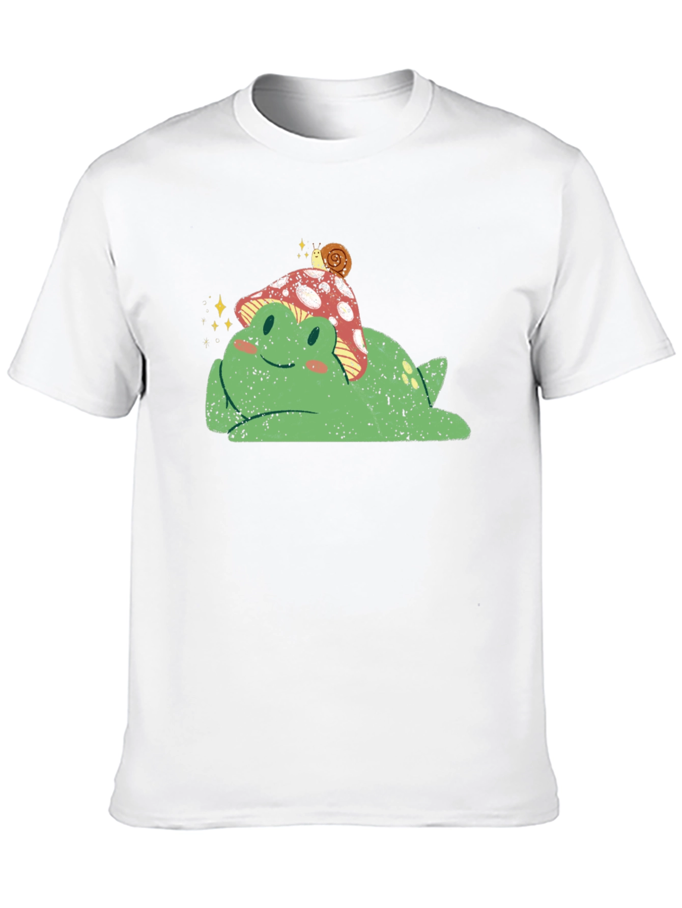 Frog with Mushroom Hat Graphic Tee