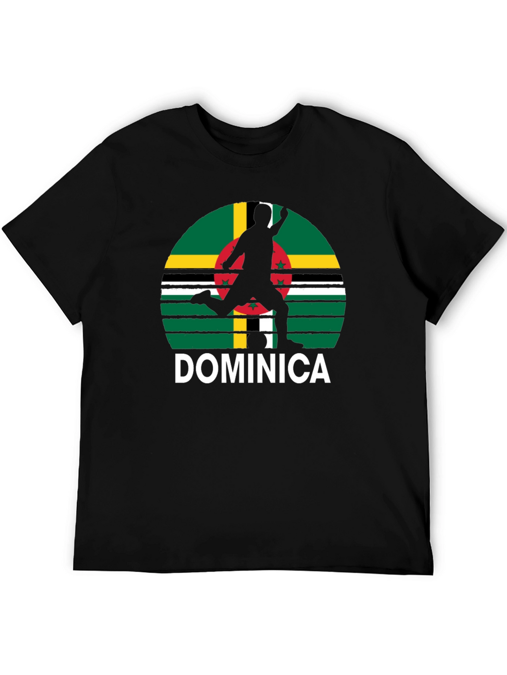 Dominica Soccer T-Shirt - Black Tee