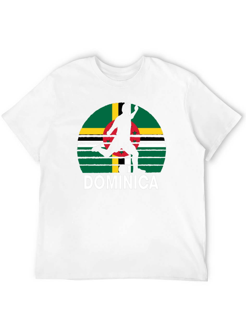 Dominica Soccer T-Shirt - Black Tee