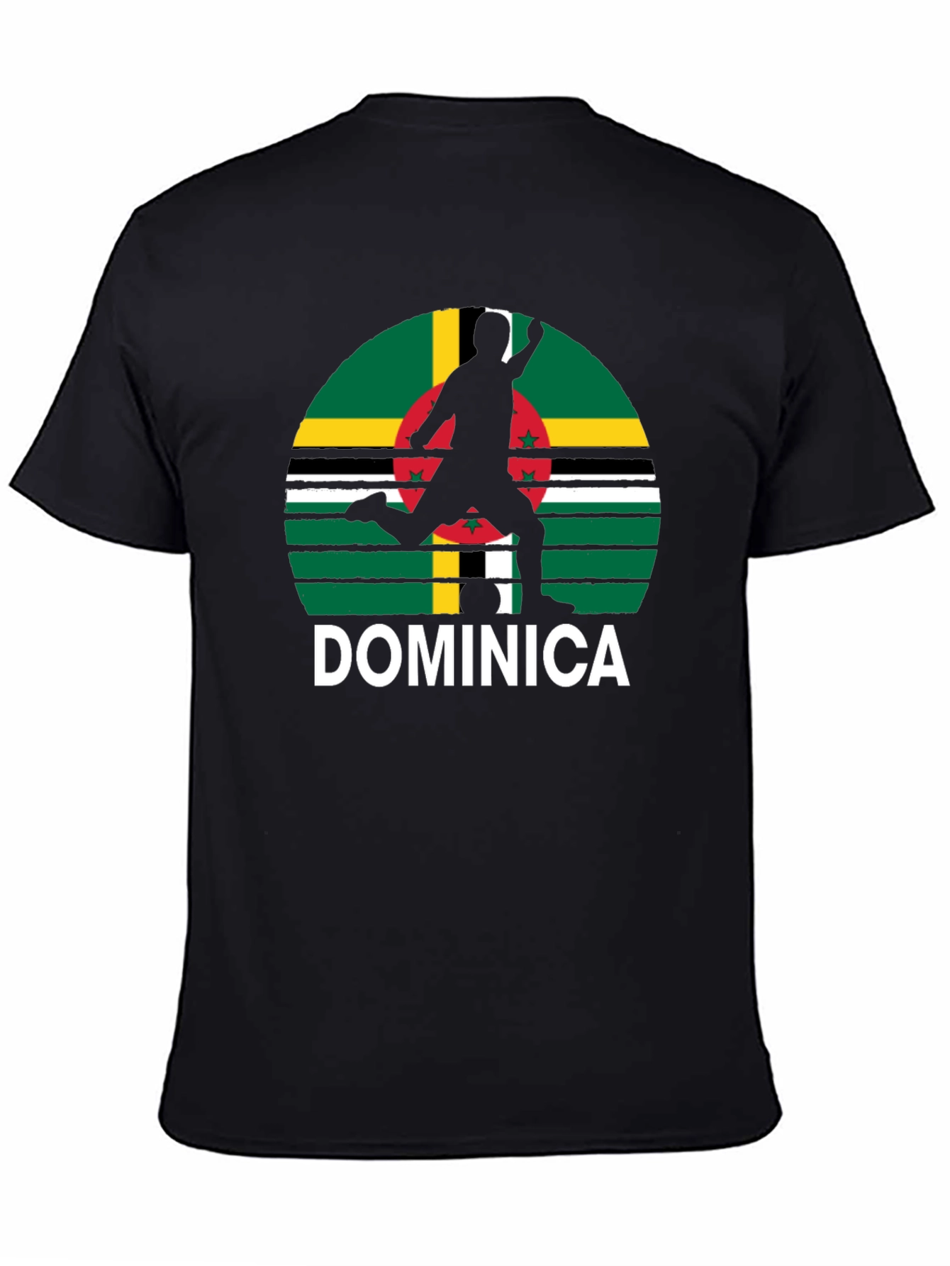 Dominica Soccer T-Shirt - Black Tee