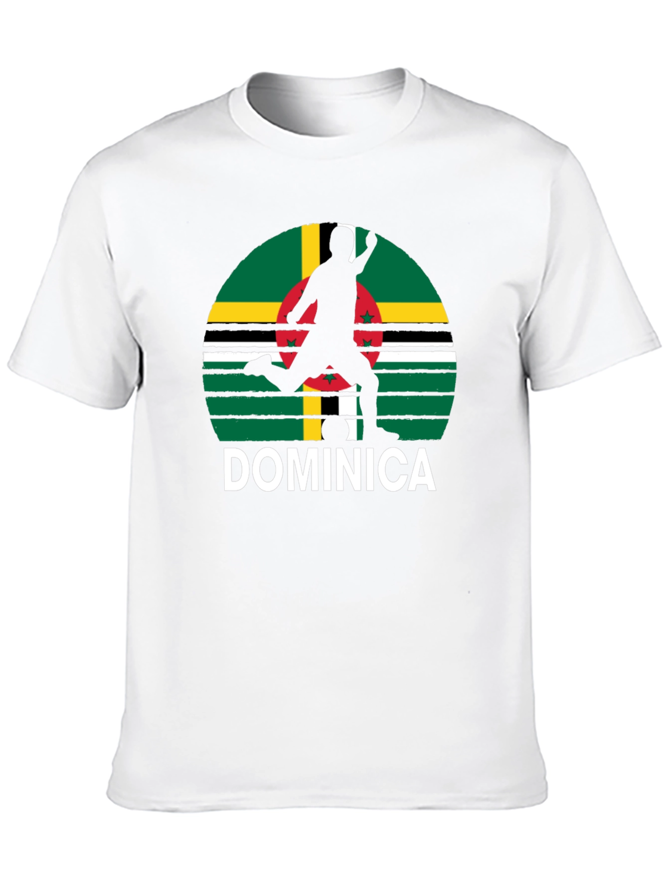 Dominica Soccer T-Shirt - Black Tee