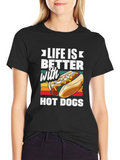 Life Is Better With Hot Dogs Graphic Tee