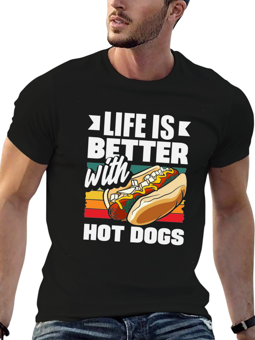 Life Is Better With Hot Dogs Graphic Tee