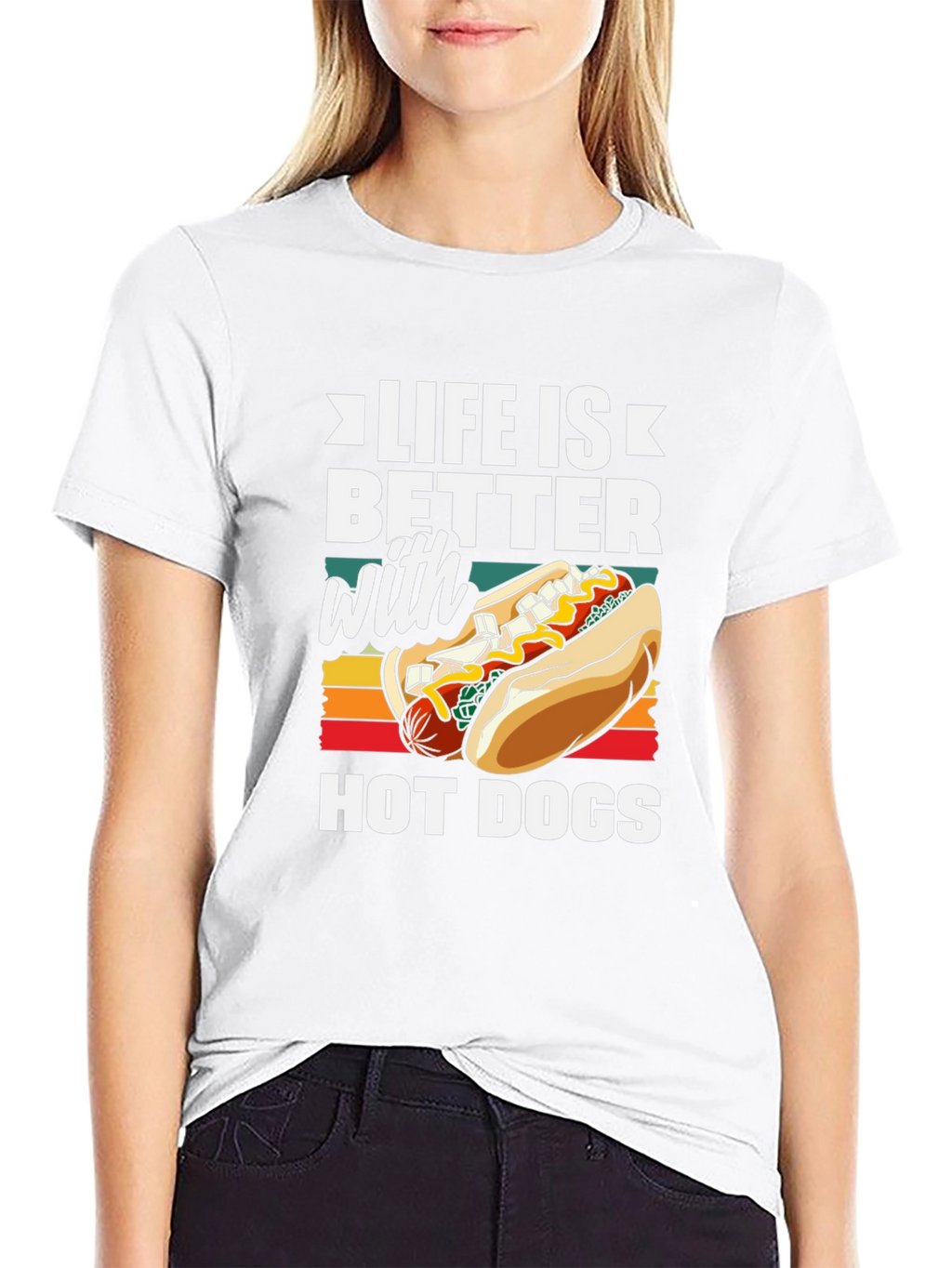 Life Is Better With Hot Dogs Graphic Tee