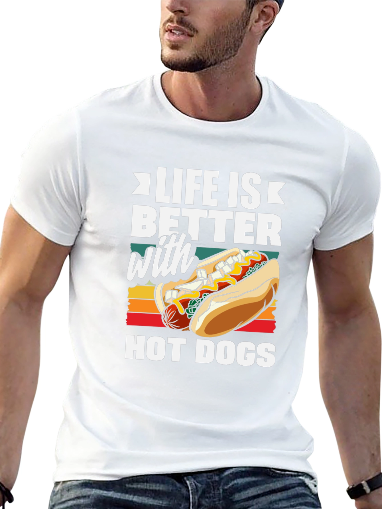 Life Is Better With Hot Dogs Graphic Tee