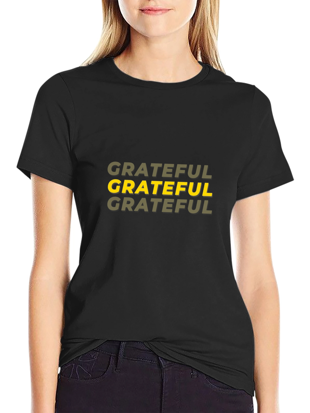 Grateful Graphic Tee - Stylish Black T-Shirt