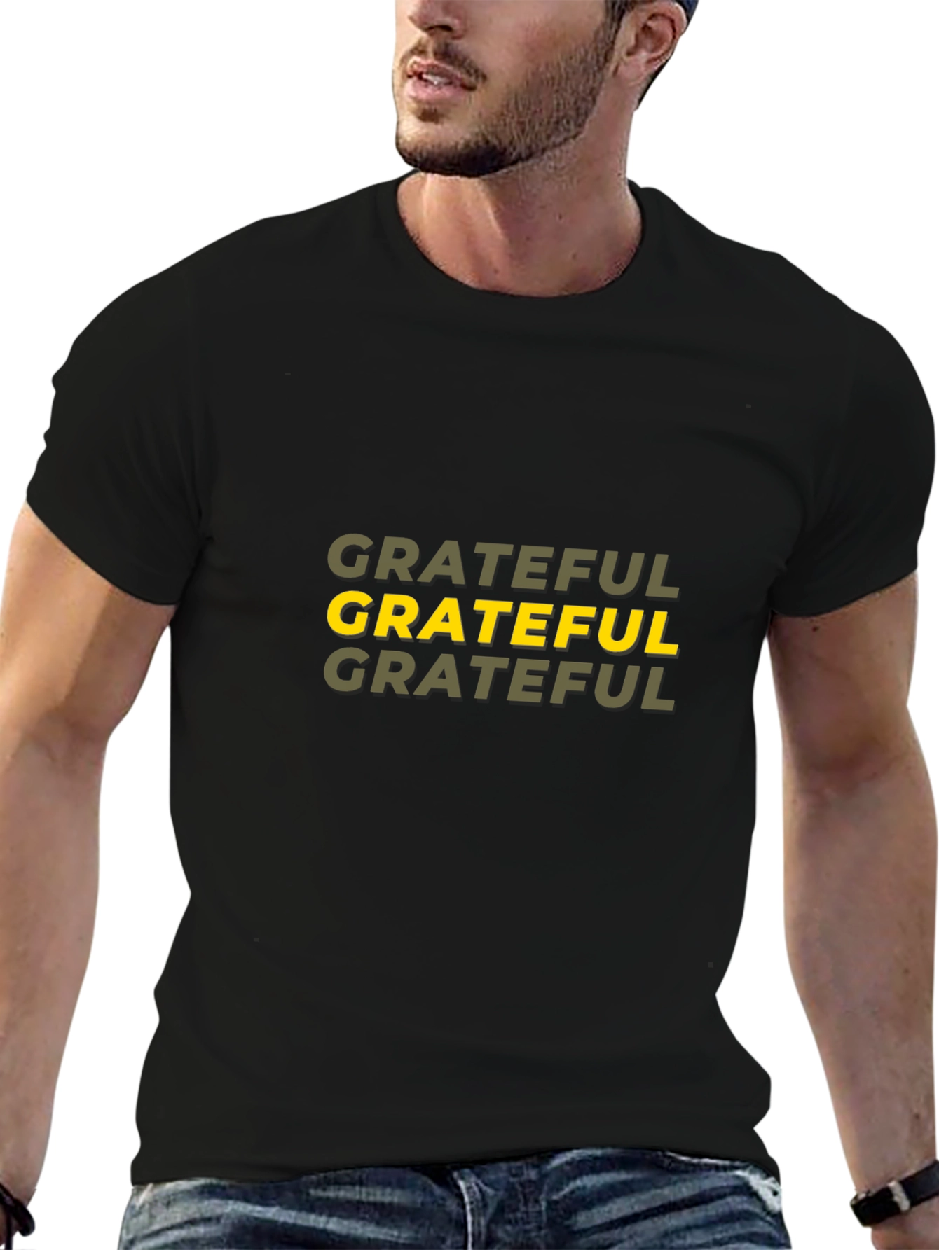 Grateful Graphic Tee - Stylish Black T-Shirt