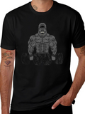 Bodybuilding Gorilla Graphic T-Shirt