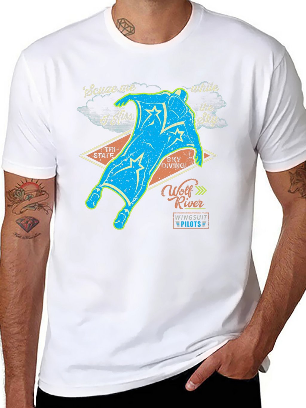 Wolf River Wingsuit Pilots Graphic Tee
