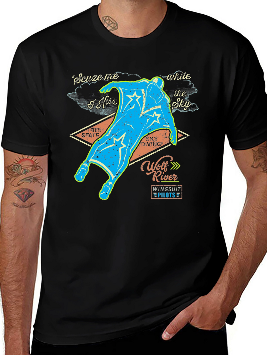 Wolf River Wingsuit Pilots Graphic Tee