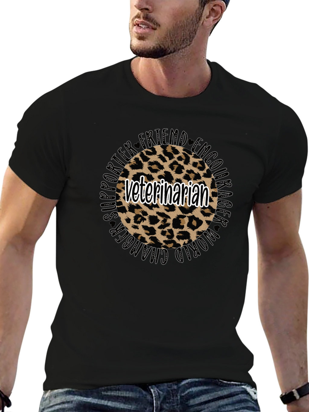 Veterinarian Leopard Print T-Shirt
