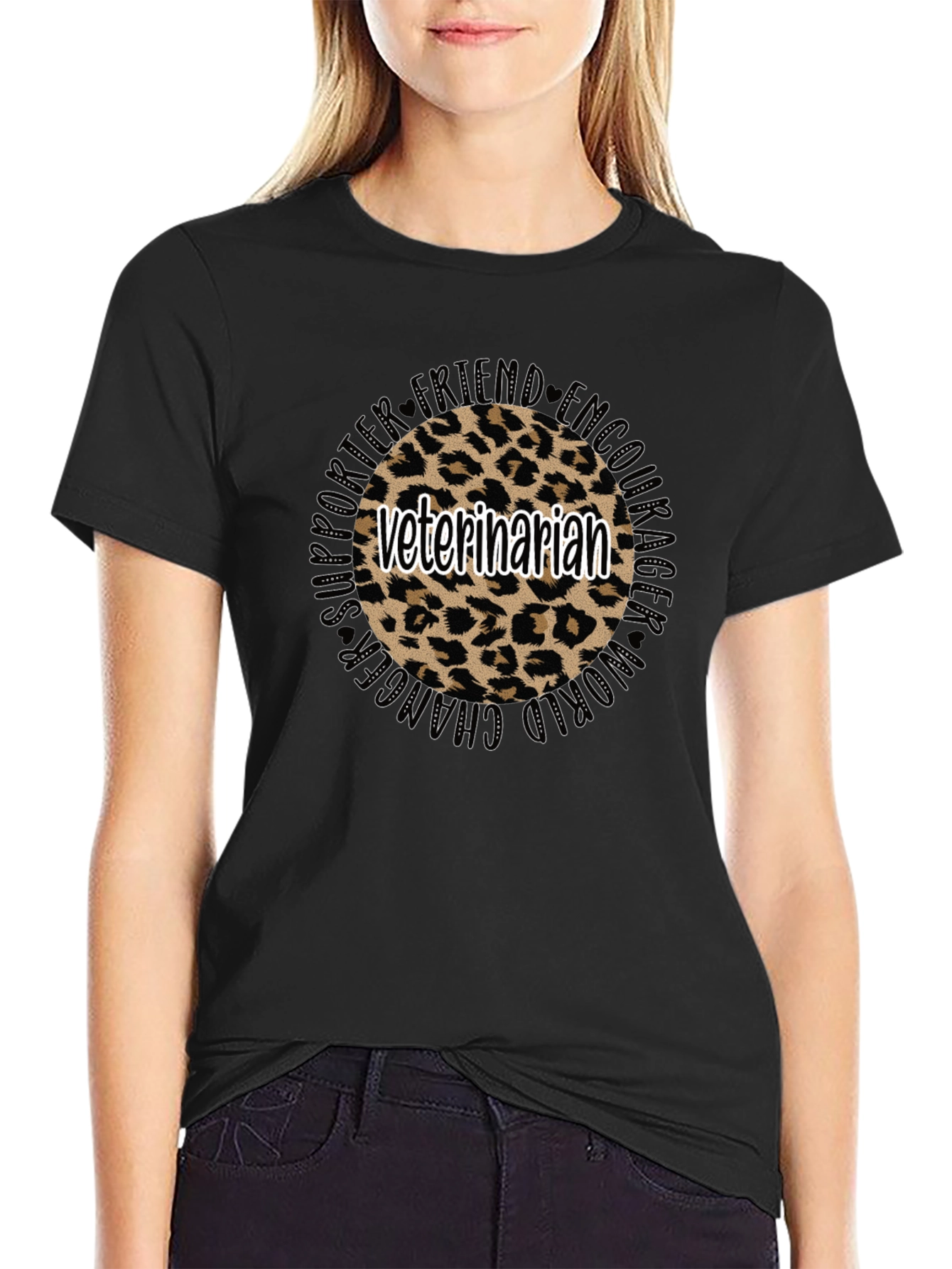 Veterinarian Leopard Print T-Shirt
