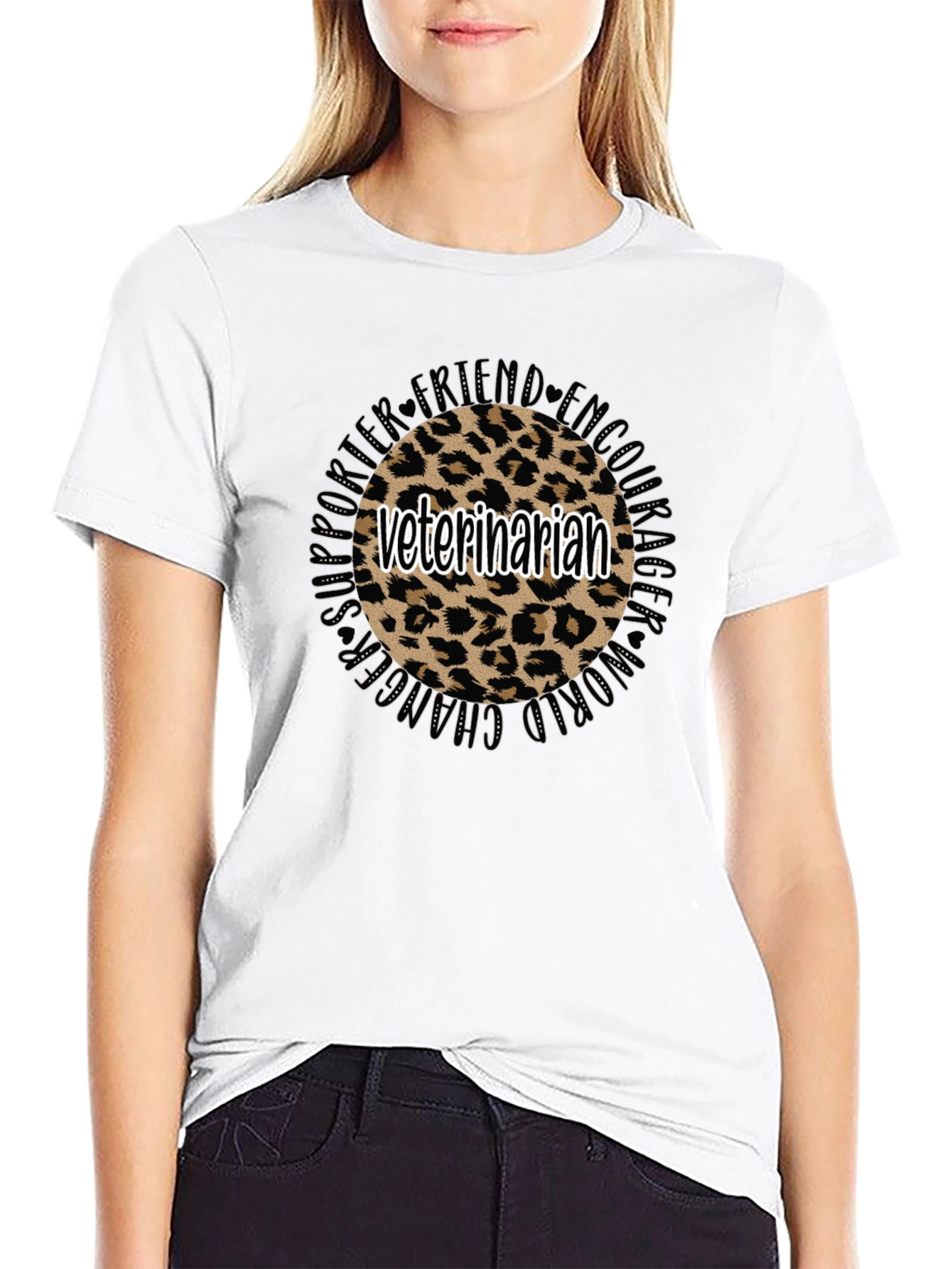 Veterinarian Leopard Print T-Shirt