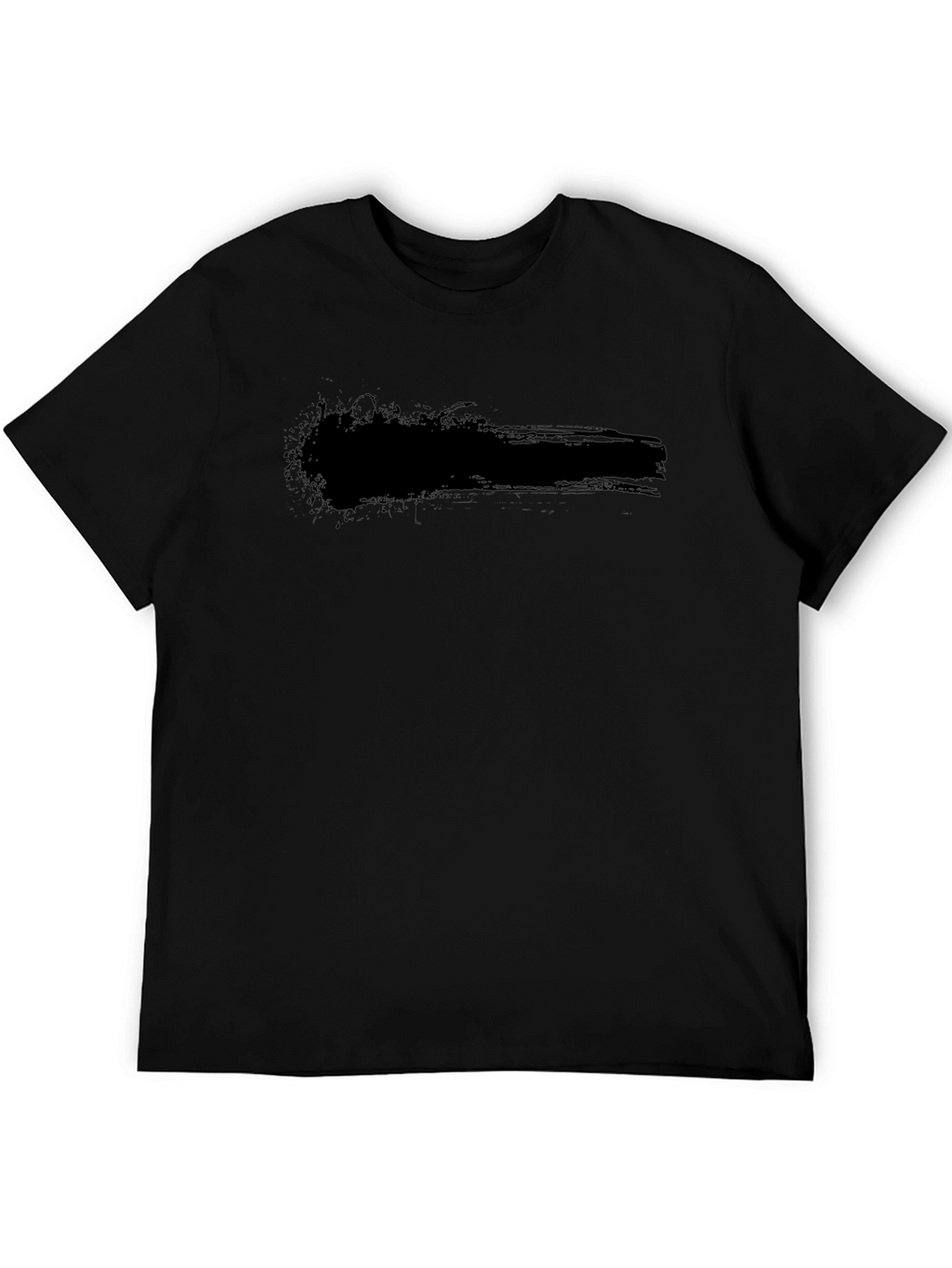 Mens Black Graphic Tee - Grunge Style