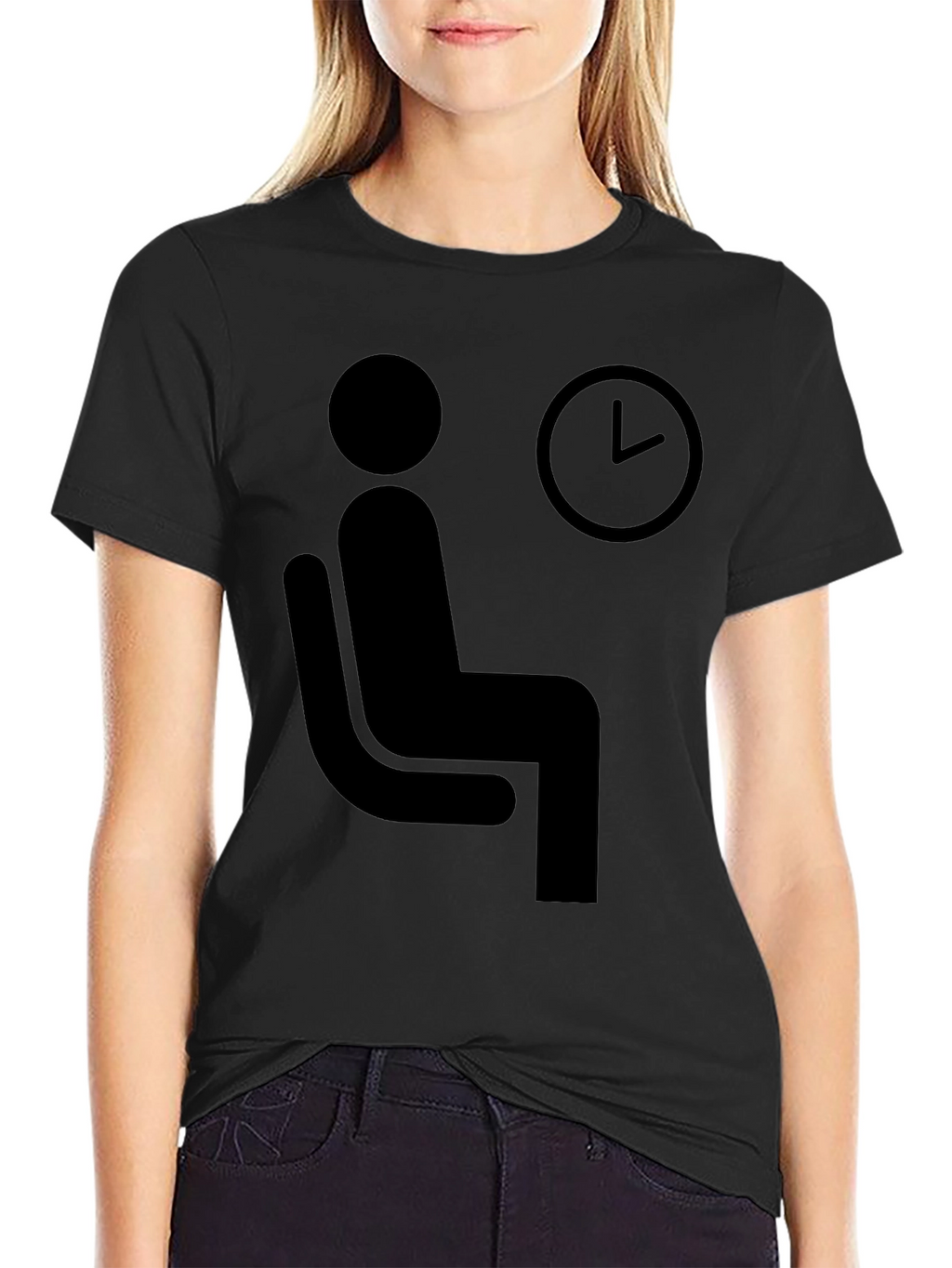 Waiting Time T-Shirt - Funny Waiting Man Graphic Tee