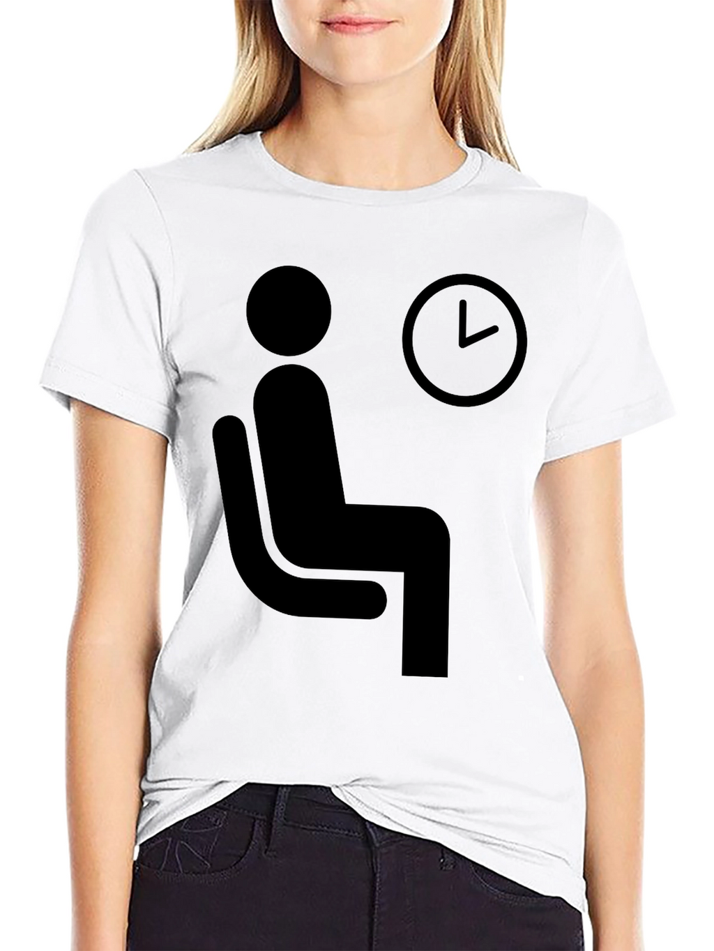 Waiting Time T-Shirt - Funny Waiting Man Graphic Tee