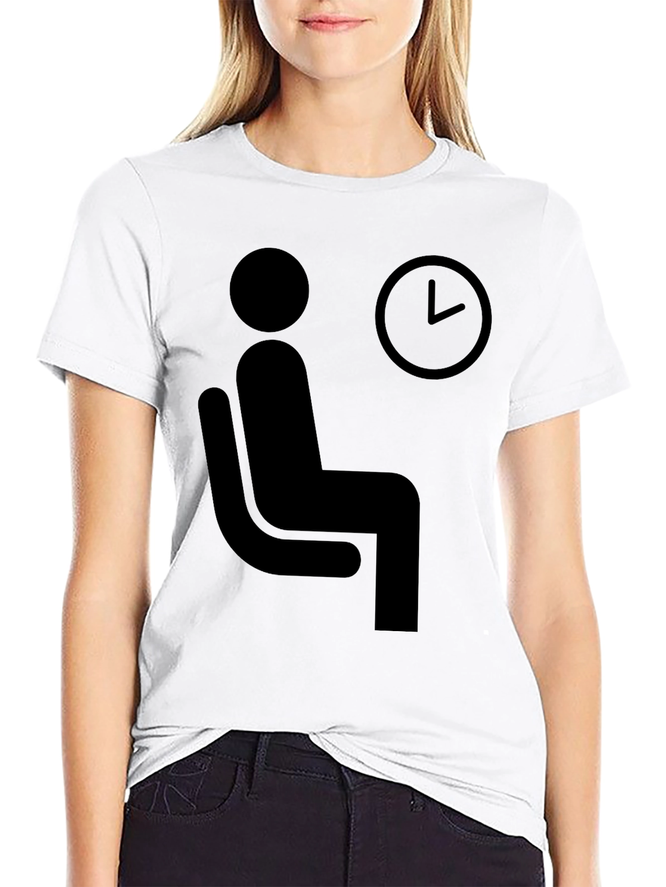 Waiting Time T-Shirt - Funny Waiting Man Graphic Tee