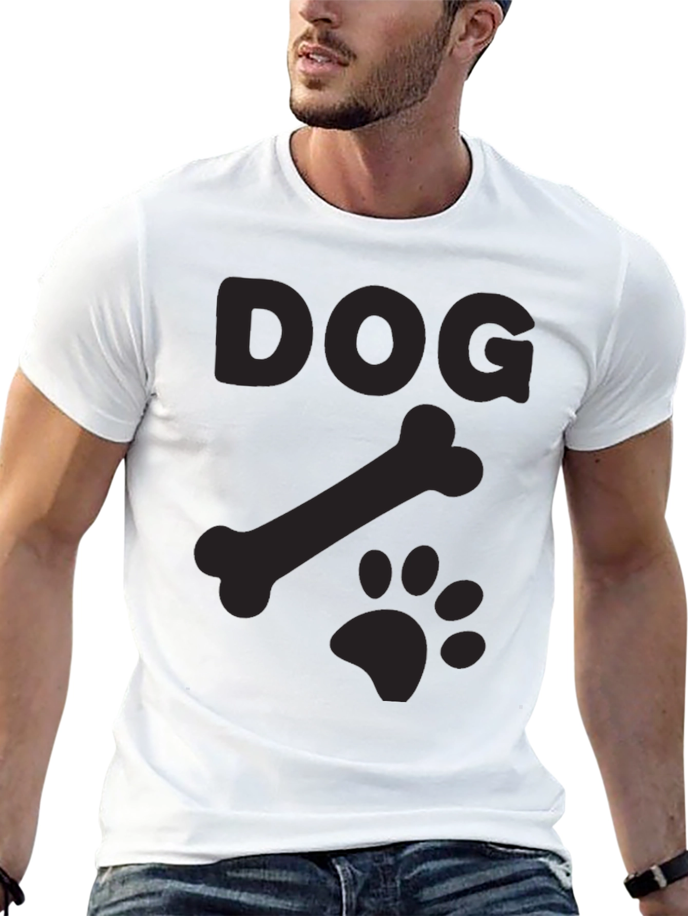 Dog Bone Paw Print T-Shirt