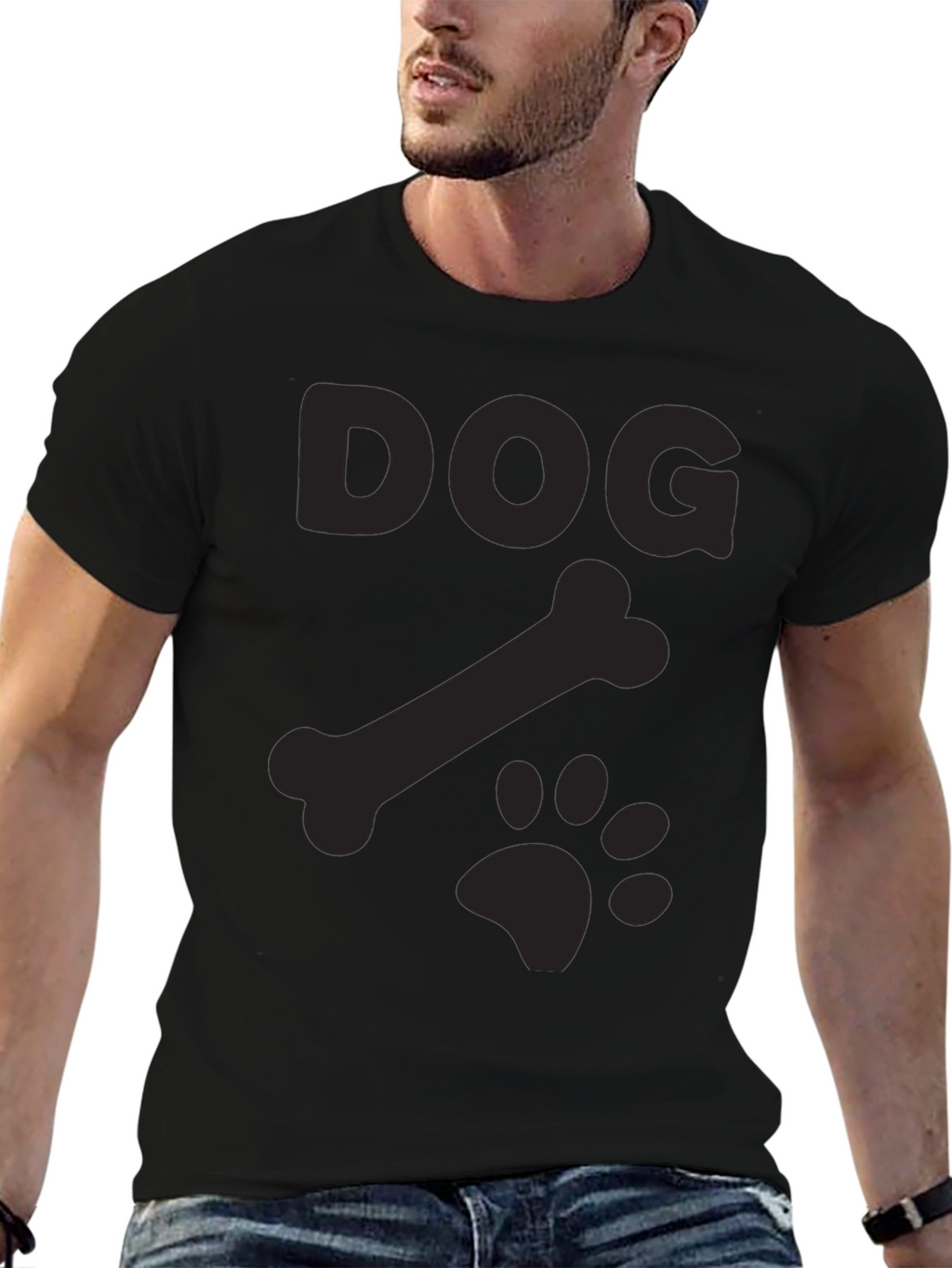 Dog Bone Paw Print T-Shirt