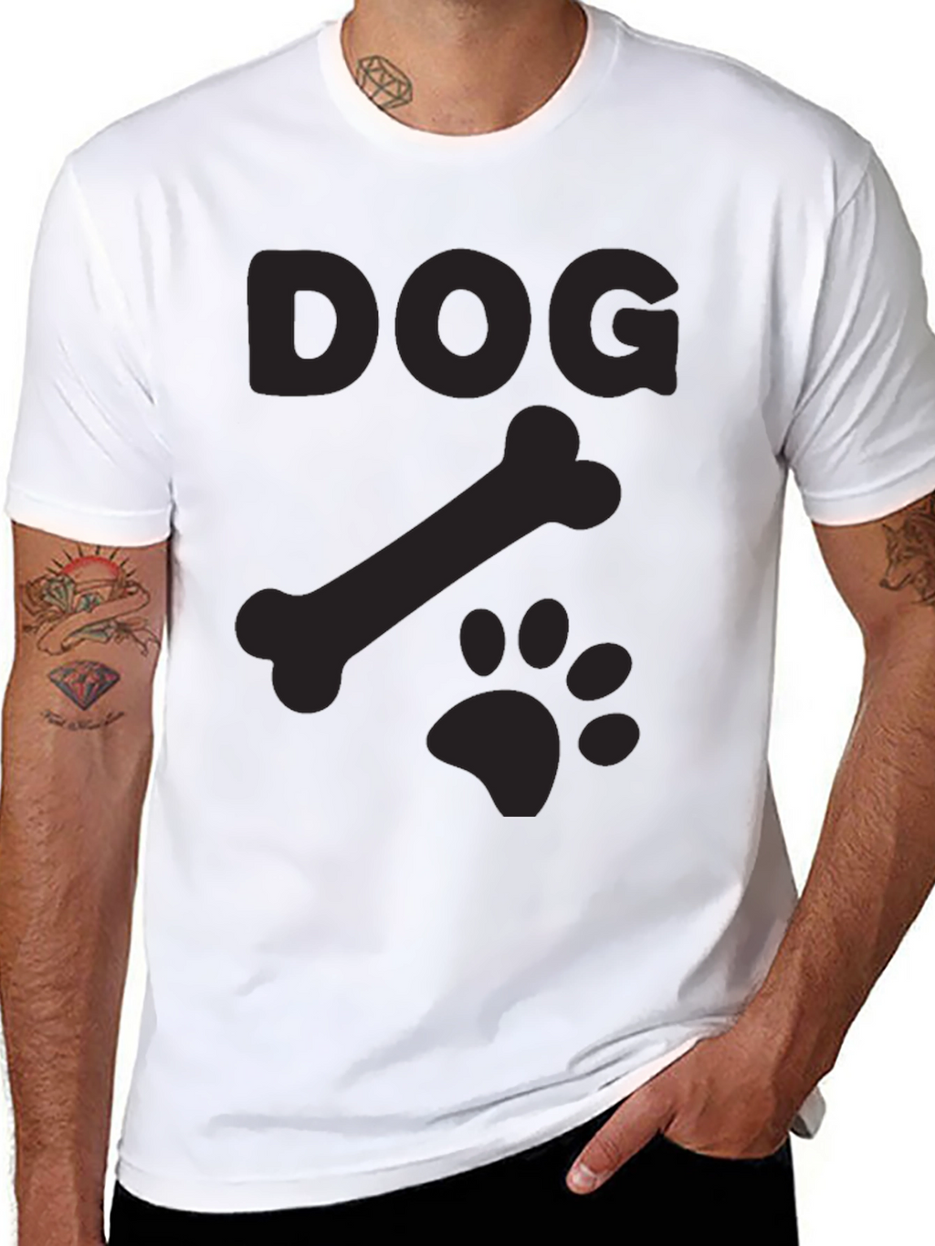 Dog Bone Paw Print T-Shirt