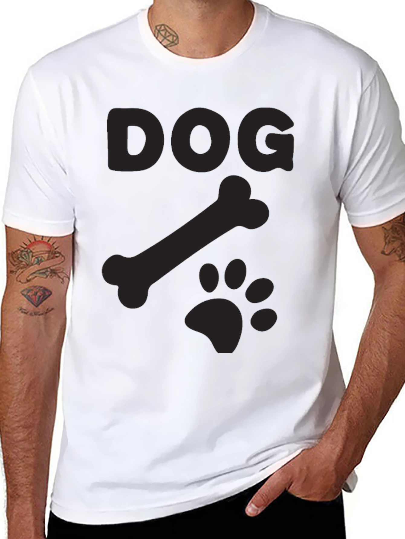 Dog Bone Paw Print T-Shirt