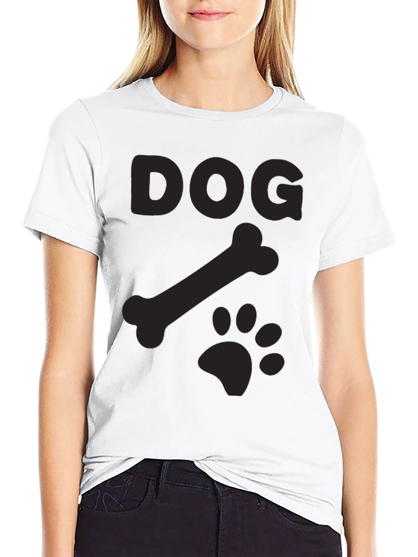 Dog Bone Paw Print T-Shirt