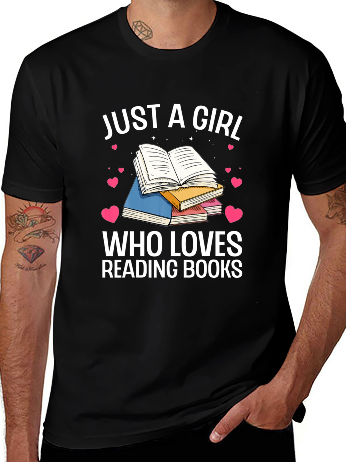Just A Girl Who Loves Reading Books T-Shirt