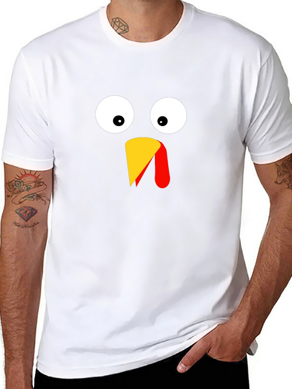 Funny Thanksgiving Turkey Face T-Shirt