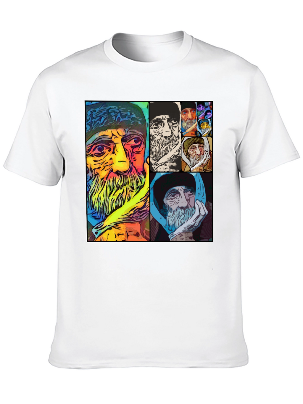 Unique Artistic Portrait Collage T-Shirt