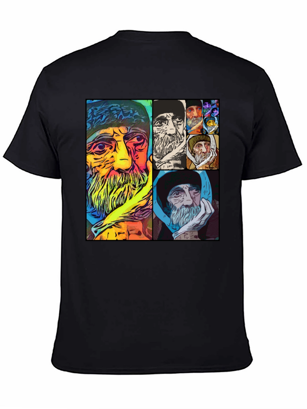 Unique Artistic Portrait Collage T-Shirt