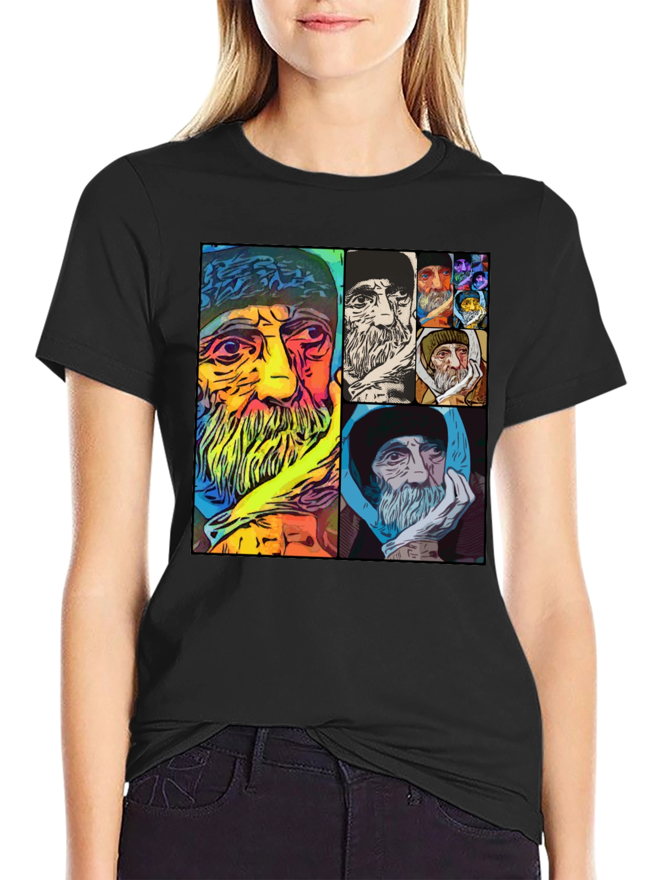 Unique Artistic Portrait Collage T-Shirt