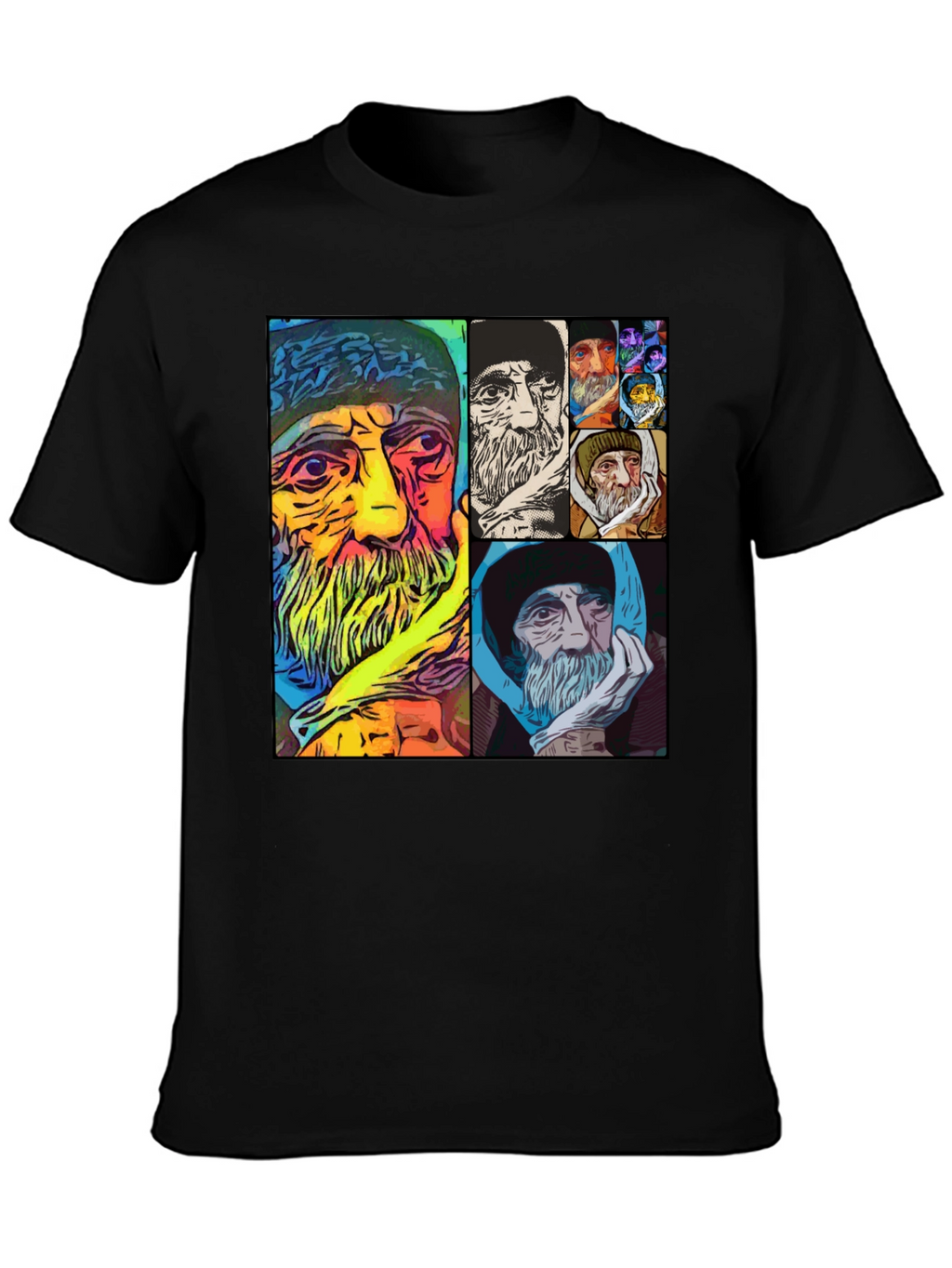Unique Artistic Portrait Collage T-Shirt