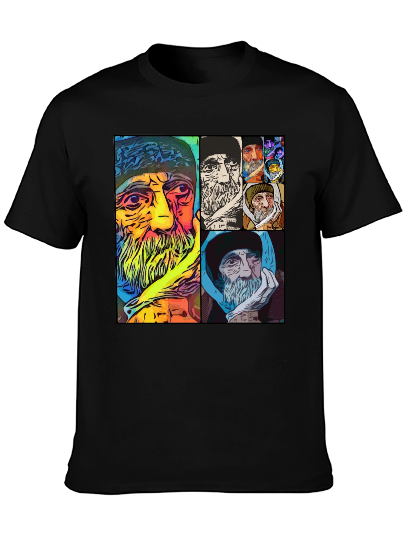 Unique Artistic Portrait Collage T-Shirt