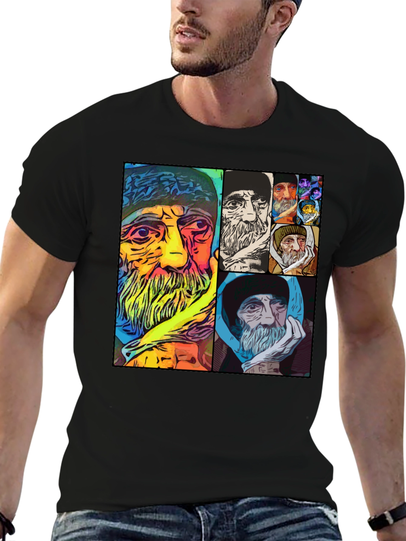 Unique Artistic Portrait Collage T-Shirt