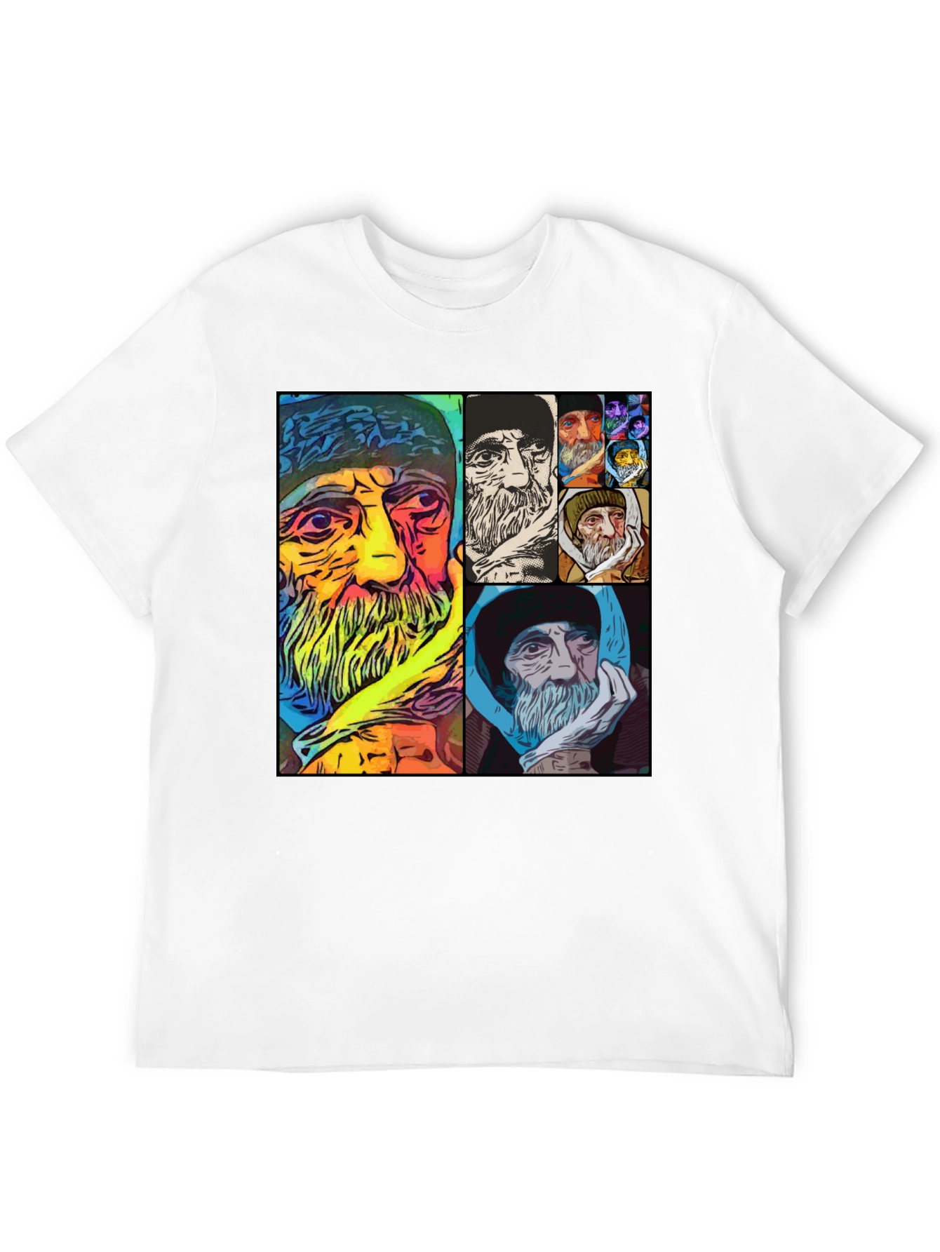 Unique Artistic Portrait Collage T-Shirt