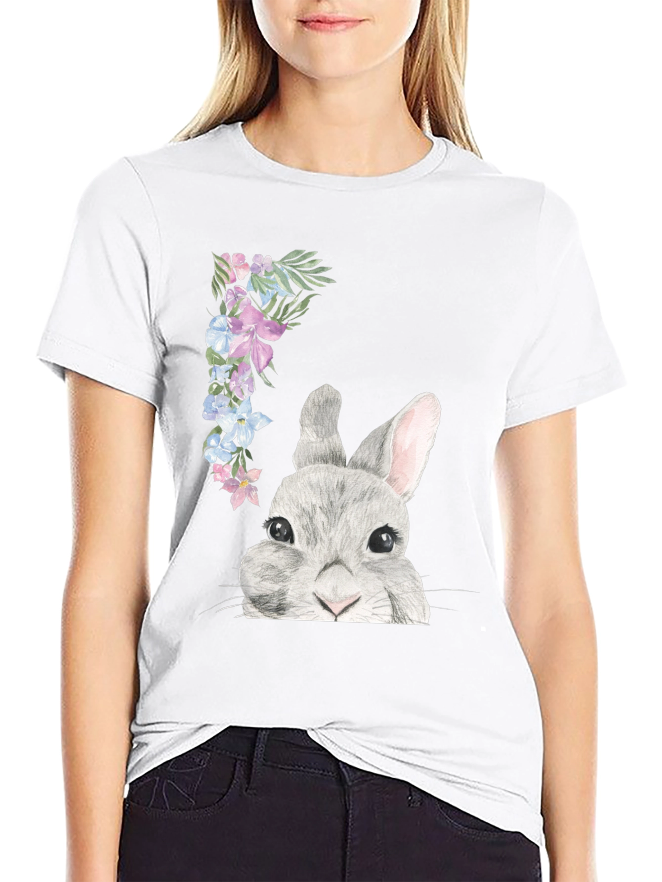 Floral Easter Bunny T-Shirt