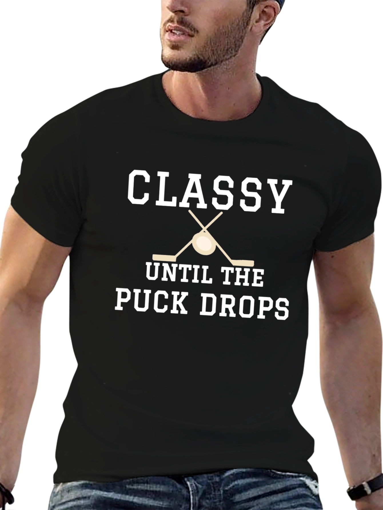 Classy Until the Puck Drops Hockey T-Shirt